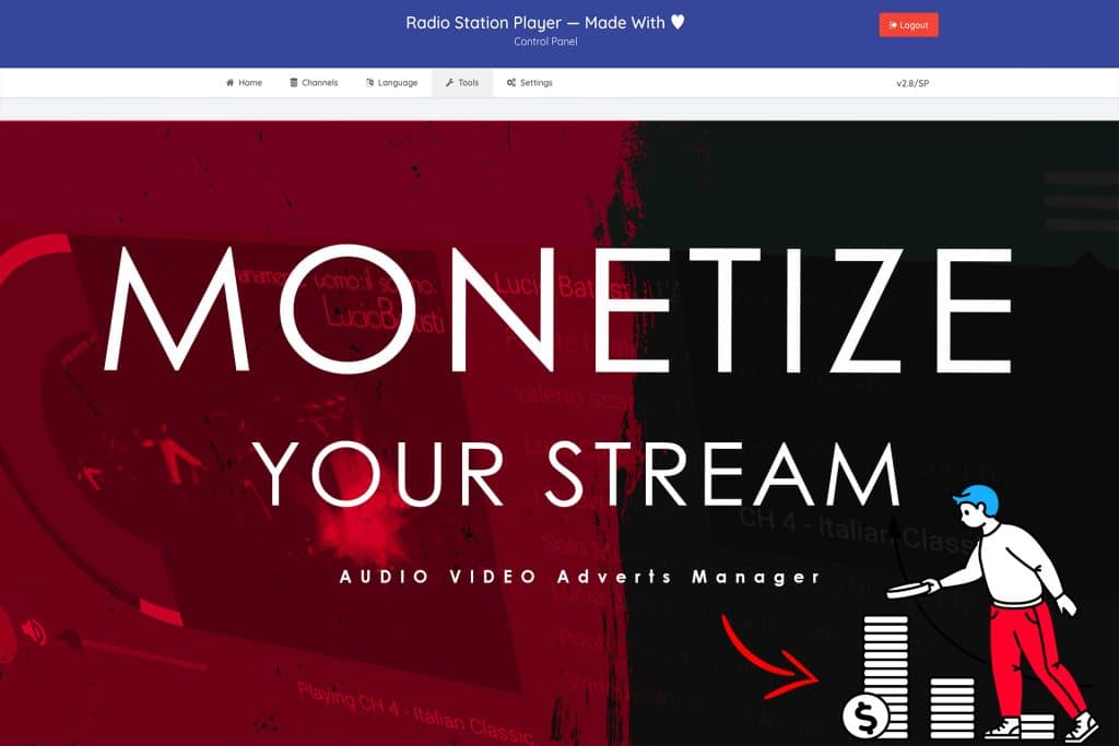 monetize your audio video stream