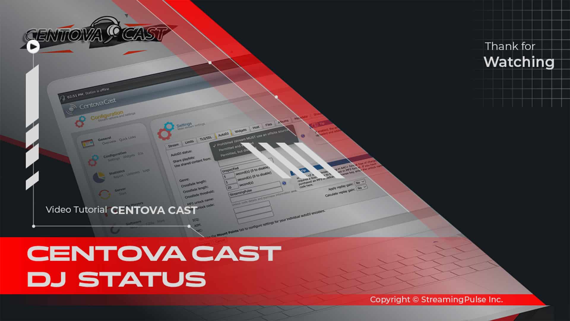 Centova Cast DJ Status