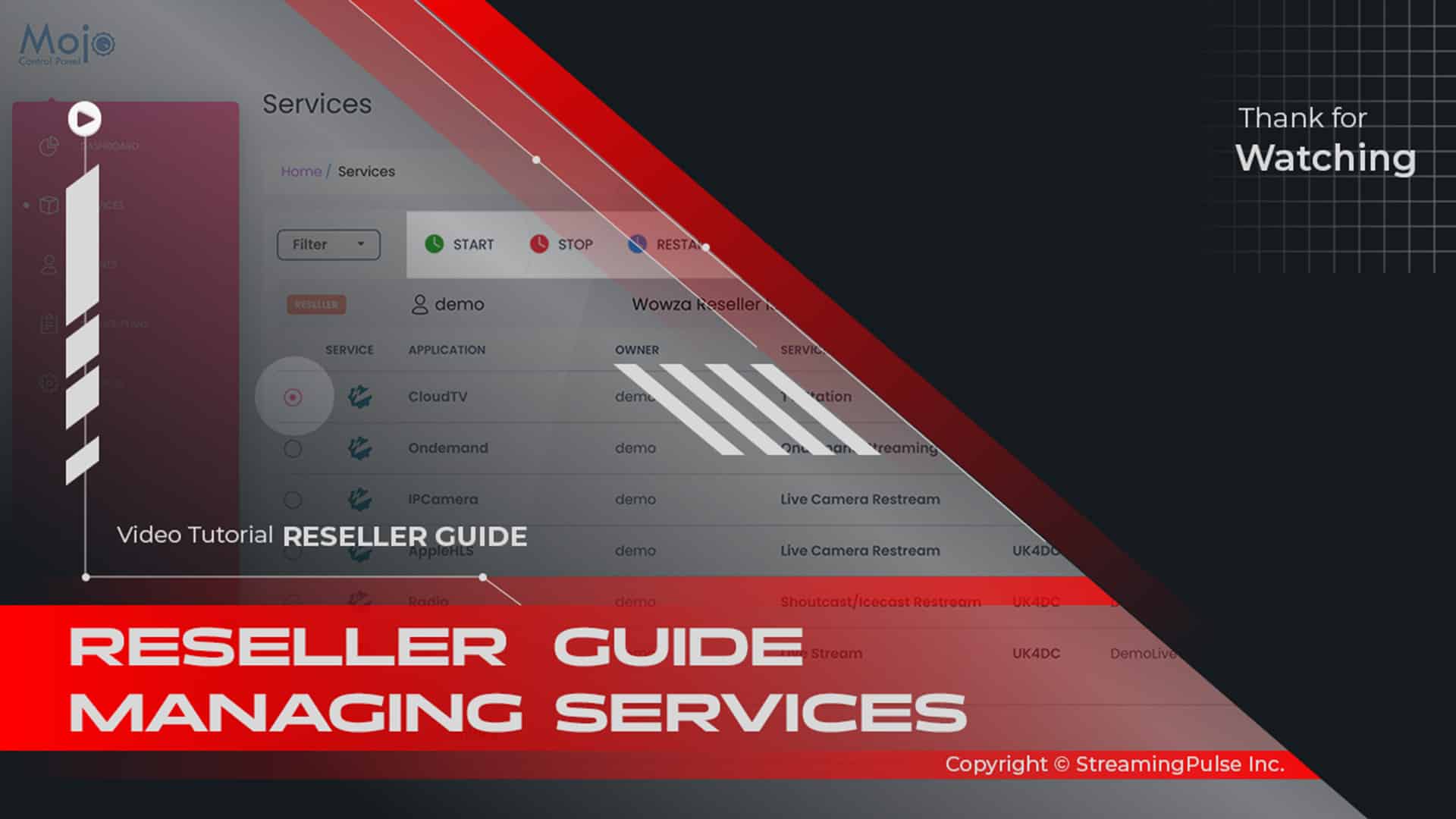 MojoCP Reseller Guide Managing Services