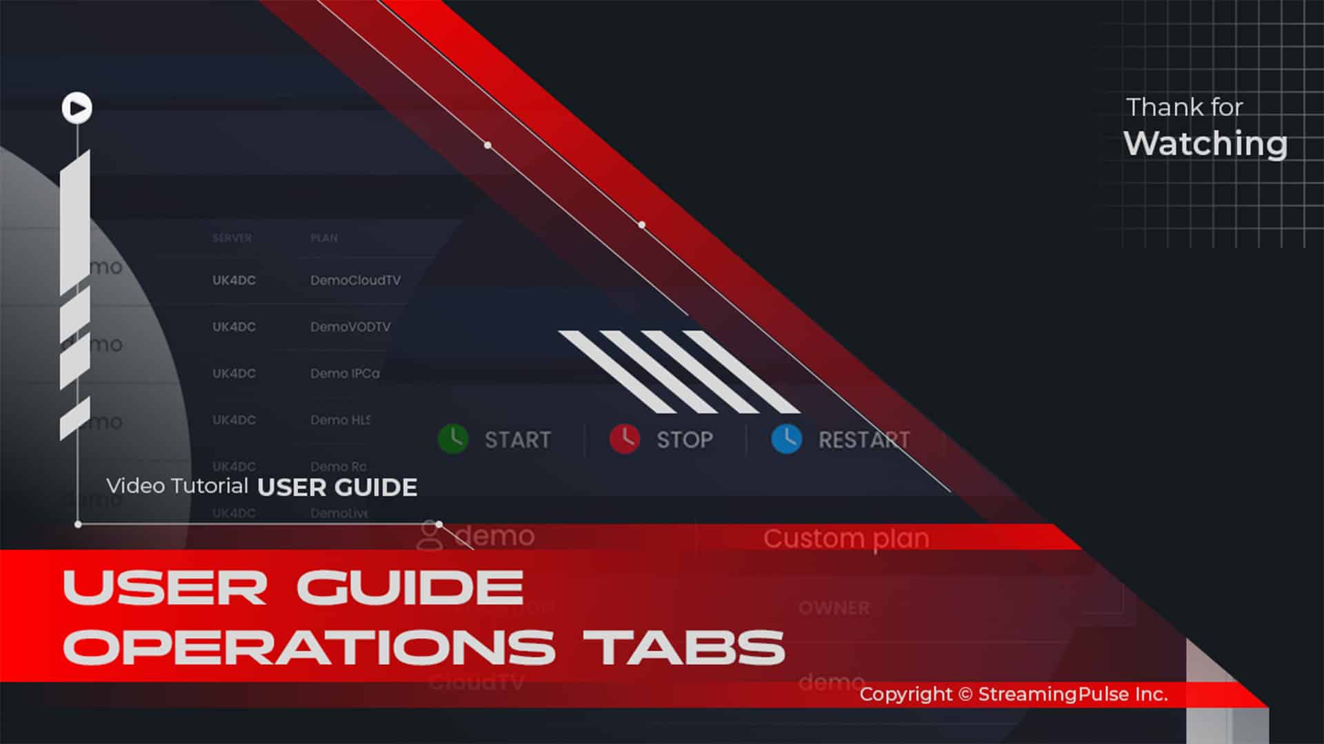User Guide Operations Tabs